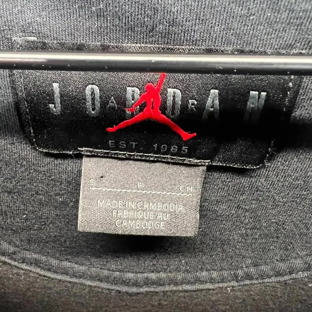 Jordan Sport DNA HBR Fleece Crew Black DC9615-010 Mens‎ Small Sunfaded